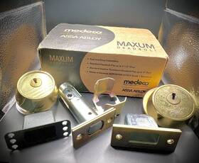 49t0112 Medeco Medeco-high Security Locks-assa Abloy- Maxum M3 Double Cyl Deadbolt-no Key 107