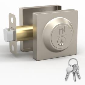 Mega Handles 795847815800 Deadbolt I Entry Lock Heavy Duty Square Locking For Left Or Ri