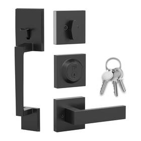 Mega Handles 799793533566 - Tobelle Entry Door Handleset In Matte 1 Pack Black