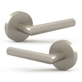 Rld4usn-2 Mega Handles Ronn Dummy Lever Door Handle Set For Closet 2 Pack Satin Nickel