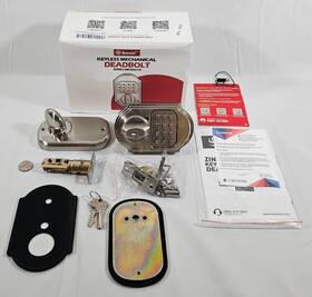 Mkdzg1a Megaflint Keyless Entry Keypad Deadbolt Lock Fully Mechanical No Battery Ansi/bhma Grade 1