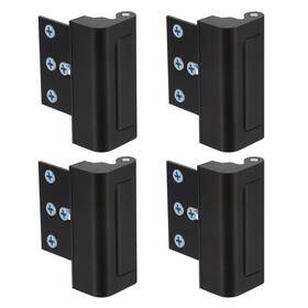 Metallixity 683867615374 4 Set Home Security Door Lock Reinforcement Withstand 800lbs Black