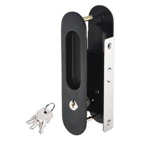 Metallixity 766549954500 Sliding Door Lock Invisible Recessed Handle Interior Privacy Latch With Key