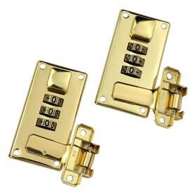 Hjdz20220192 Mewutal 2pcs Luggage Combination Lock Toolbox Hasp With Gold