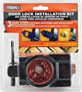 Mibro 066366300680 Carbon Steel Door Lock And Deadbolt Installation Kit For Wood Doors