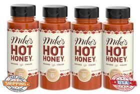 B088xd1j58 Mikes Hot Honey 10 Oz Bottle 4-pack - Americas #1 Brand All Natural Chili Inf