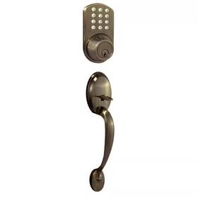 Milocks 445027966992 Keyless Entry Deadbolt Door Handleset Lock Digital Keypad Antique Brass