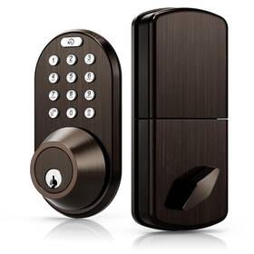 Milocks 632898002554 Keyless Entry Keypad Door Lock - Upgraded Smart Electronic Digital Code Deadb