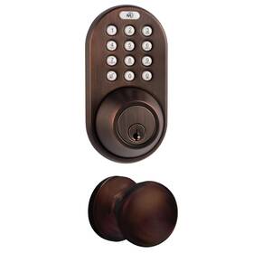 Milocks 632898002714 Keyless Entry Door Lock With Handle Set Electronic Digital Keypad Deadbolt