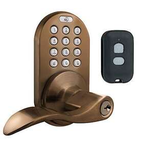 Xkl-02aq Milocks 632898600484 Digital Lever Handle Door Lock With Keyless Entry Via Remote