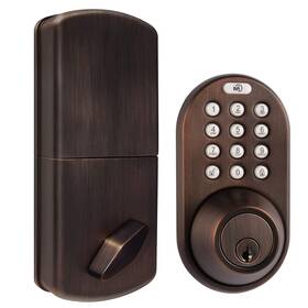 Df-02ob Milocks 632898700092 Electronic Keyless Entry Touchpad Deadbolt Door Lock Oil Rubbed Bronze