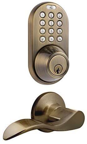 Dfl-02aq Milocks 632898710008 Electronic Touchpad Entry Keyless Deadbolt And Passage Lever Combo Ant