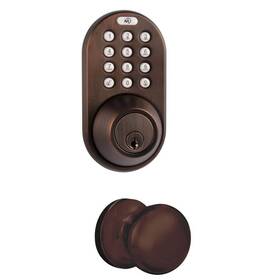 Xfk-02ob Milocks Door Handleset With Remote Electronic Digital Keypad Oil Rubbed Bronze