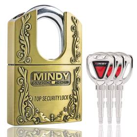 Mindy 726673071078 3 Keys 40mm Heavy Duty Warehouse Shrouded Hardened Keyed Padlock Top Security