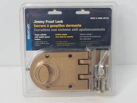 896-3076 Mintcraft Jimmy Proof Lock Sku Heavy Duty Single Cylinder New