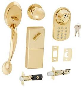 Btf-02p Miproducts Corporation Digital Deadbolt Door Lock And Passage Handle Set Combo With Keyless