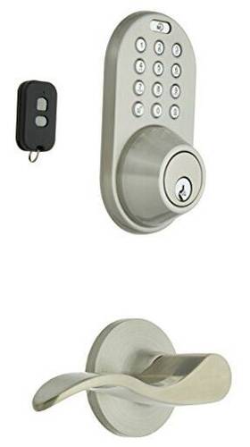 Xfl-02sn Miproducts Corporation Digital Deadbolt Door Lock And Passage Lever Handle Combo With