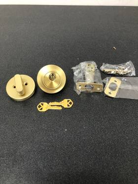 Mlk1238sb Miseno Elkton Single Cylinder Keyed Entry Deadbolt - Satin Brass