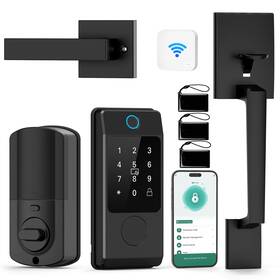 Miuedo 635405410095 Wifi Front Dook Locks Sets Keyless Entry With Handlesets Electronic Key