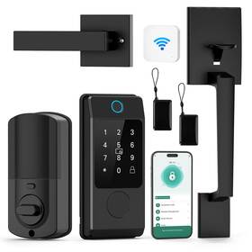 Miuedo 635405410101 Smart Door Lock With Handle Keyless Entry Deadbolt Set Inclued