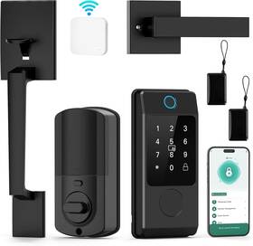 Miuedo 639393707205 Wifi Front Door Lock Sets Keyless Entry With Handle Keypad