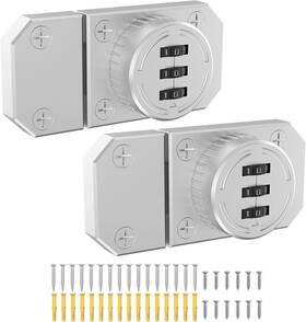 Js-gd-002 Mixizigoz 3 Digit Combination Cabinet Lock Zinc Alloy Keyless Pantry Drawer 2 Pack