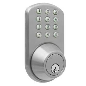 Morning Industry 726084729698 Single Cylinder Satin Nickel Electronic Touch Pad Deadbolt
