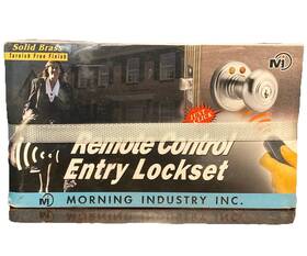 Akk-01sn Morning Industry Inc Remote Control Entry Lockset Solid Brass Door Knob Lock