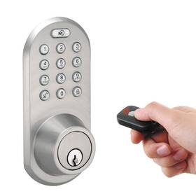 Qf-01sn Morning Industry Single Cylinder Satin Nickel Touch Pad And Remote Electronic Deadbolt