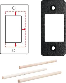 Db-bl01 Mosecyou Deadbolt Restorer Strike Plates Narrow Side And Large Hole Fix Dead Bolt