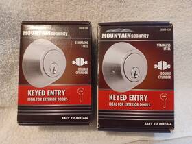 2-mountain Mountain Security 039208975339 Stainless Steel Doudle Cylinder Deadbolt New In Box . B-102