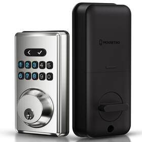 S11a-2 Mousetro Silver Smart Keyless Entry Deadbolt Electronic Front Door Lock Anti-peek