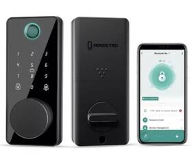 Zn-s03 Mousetro Smart Door Lock Deadbolt Fingerprint Access Keyless Black