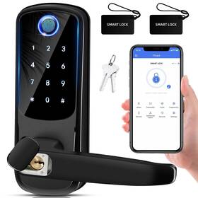 Msr X6 733810071273 Smart Door Lock With Handle Keyless Entry For Front -fingerpr