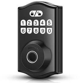 Mufaniz 748899145081 Keyless Entry Fingerprint Door Lock Smart Electronic Deadbolt W