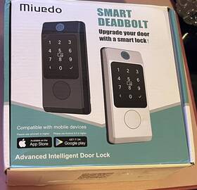 Muiedo 786661636948 Miuedo Smart Door Lock- Fingerprint Passcode Ic Card Keyless-bluetooth Black