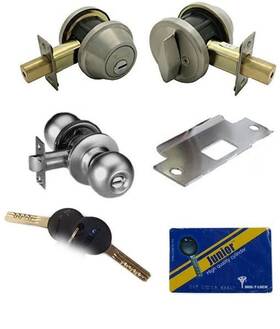 008j-md1-32d Mul-t-lock / S. Parker 008j-md1-32d/03 Single Cylinder Deadbolt-s Entry Knob Brass And Silver Ka 4 Keys