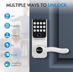 Mt-b16-s Mxetoobi Smart Lock Fingerprint Password App E-key Key With Handle For Front Door