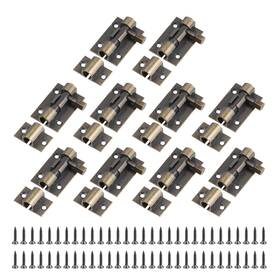 Amt00005134 My Mironey 10pcs Antique Bronze Barrel Bolt Latch Brass Slide Lock Secur