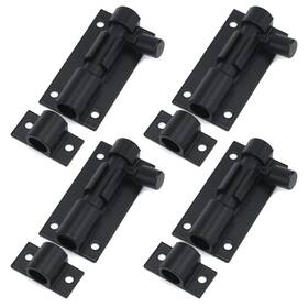 Amt03013449 My Mironey Black Barrel Bolt Lock Aluminum Alloy Slide Latch 2 Inch Door