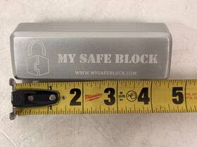 My Safe Block 860005543908 Qty 4 Door Safety Home Security Slide Over Hinges Silver