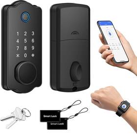 Hs0449b Mypin Fingerprint Smart Door Lock 7-in-1 Keyless Entry Deadbolt Biometric