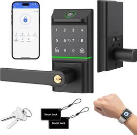 Mj-hs0457b Mypin Keypad Smart Door Lock With Handle Keyless Entry Deadbolt For Front Sm