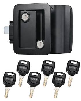 Ns200x1-blck-sk Naissian Rv Camper Door Lock Latch Deadbolt Entry Side With Handle For