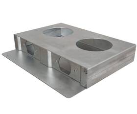Natikon 060902671406 Double Hole Gate Lockbox Weldable Steel 6.75 Inch X 4.4 1.3 Unpainted