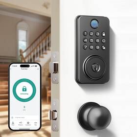 N201 Nbbx Keyless Entry Smart Door Lock With Knobs Fingerprint App Control And Keypad