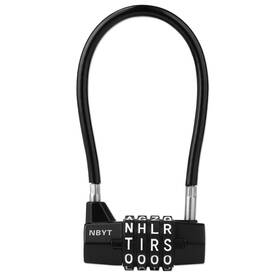 A04w-20 Nbyt 4-word Resettable Combination Lock 7 In Locking Span 3.5ftft Black