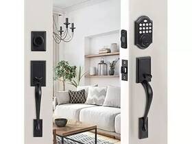 A-sj03014 Neutype Nt Usam002 Keypad Deadbolt Keyless Entry Door Lock Matte Black For Double
