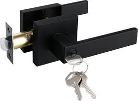 Htl01-bm-et-1p Newbang Keyed Entry Solid Door Lever Matte Black Finish 1 Pack