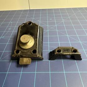 April23 Nice 1895 Vintage Deadbolt Pat. Date Old Piece. Works May Need Oil